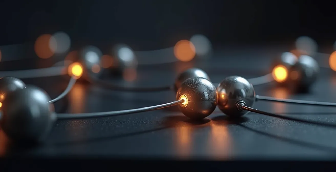 Abstract beeld van netwerklijnen en knooppunten die transportroutes symboliseren vanuit een centraal distributiecentrum