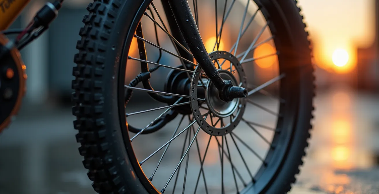 Panoramisch zicht op moderne stadshub met elektrische voertuigen en fietsen